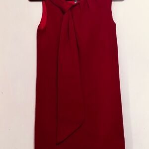 An Original Milly of New York 5F Bergdorf Goodman Small Red Wool Blend Dress